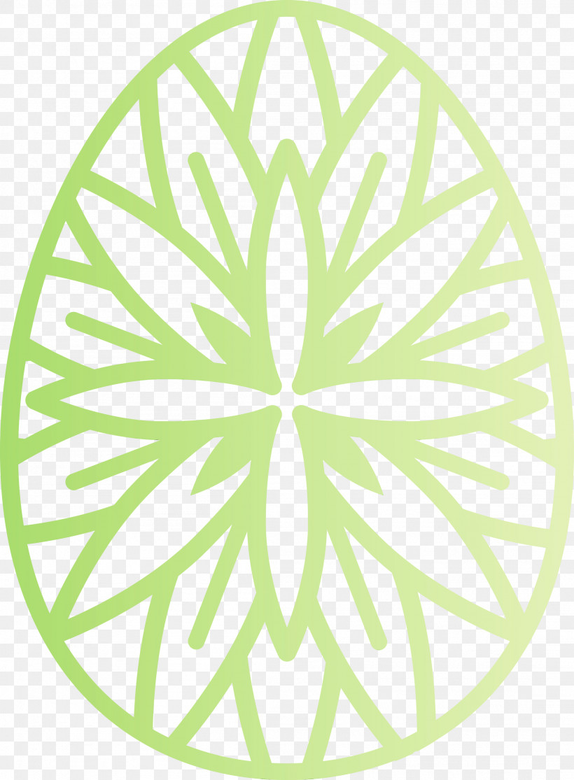 Green Leaf Pattern Symmetry Plant, PNG, 2206x3000px, Easter Floral Egg, Circle, Easter Day, Green, Leaf Download Free
