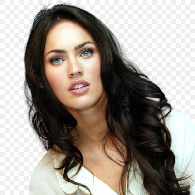 Megan Fox Black Hair Actor Female Eye, PNG, 1000x1000px, Watercolor, Cartoon, Flower, Frame, Heart Download Free