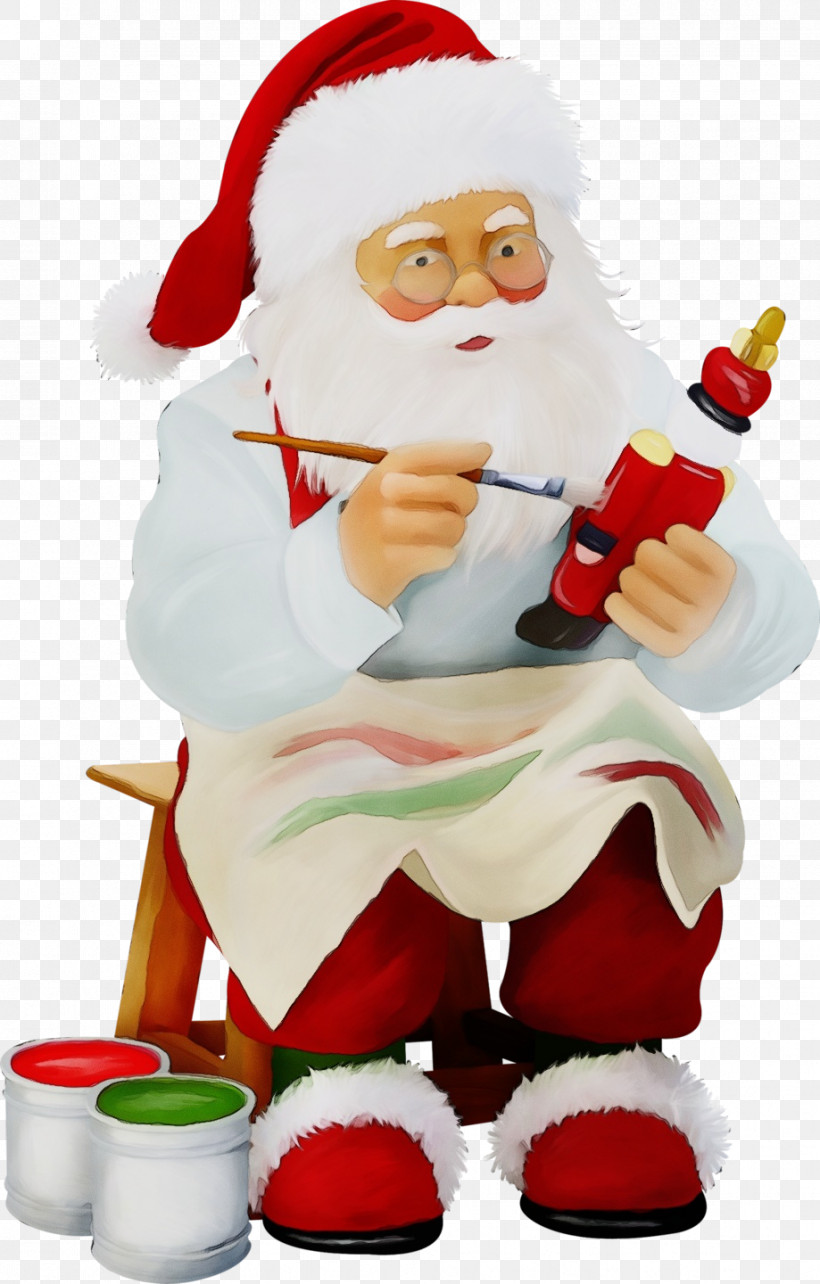 Santa Claus, PNG, 919x1440px, Watercolor, Cartoon, Character, Christmas, Christmas Decoration Download Free
