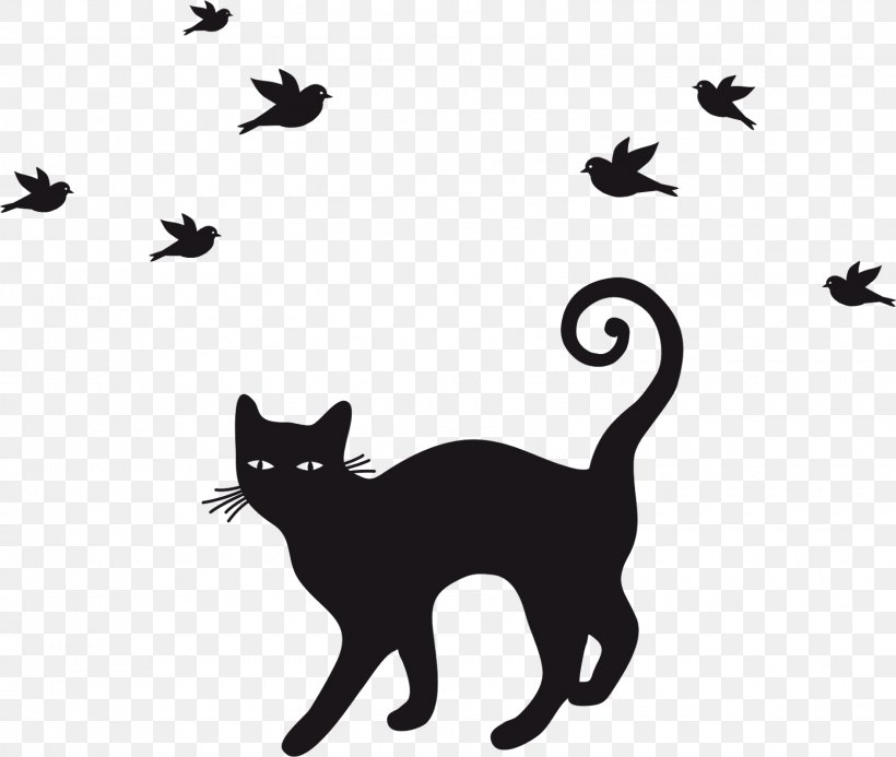 Vector Graphics Mural Cat Poster, PNG, 1600x1354px, Mural, Black, Black And White, Black Cat, Carnivoran Download Free