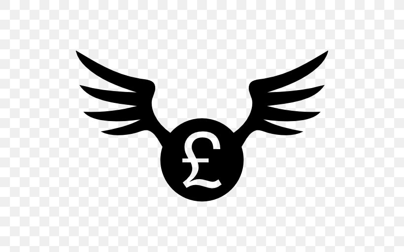 Currency Symbol Pound Sterling Coin, PNG, 512x512px, Currency Symbol, Bank, Beak, Bird, Black And White Download Free