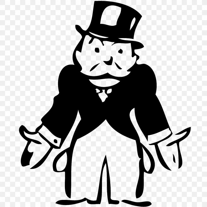 Rich Uncle Pennybags Monopoly Junior Parker Brothers Game, PNG, 1340x1340px, Rich Uncle Pennybags, Art, Artwork, Black, Black And White Download Free