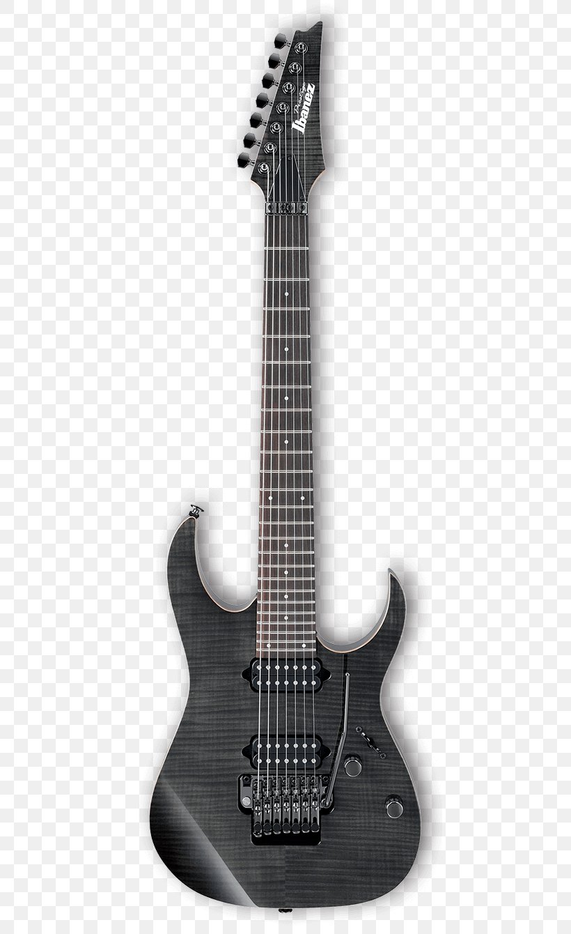 Seven-string Guitar Ibanez RG Electric Guitar, PNG, 450x1340px, Sevenstring Guitar, Acoustic Electric Guitar, Bass Guitar, Black And White, Electric Guitar Download Free