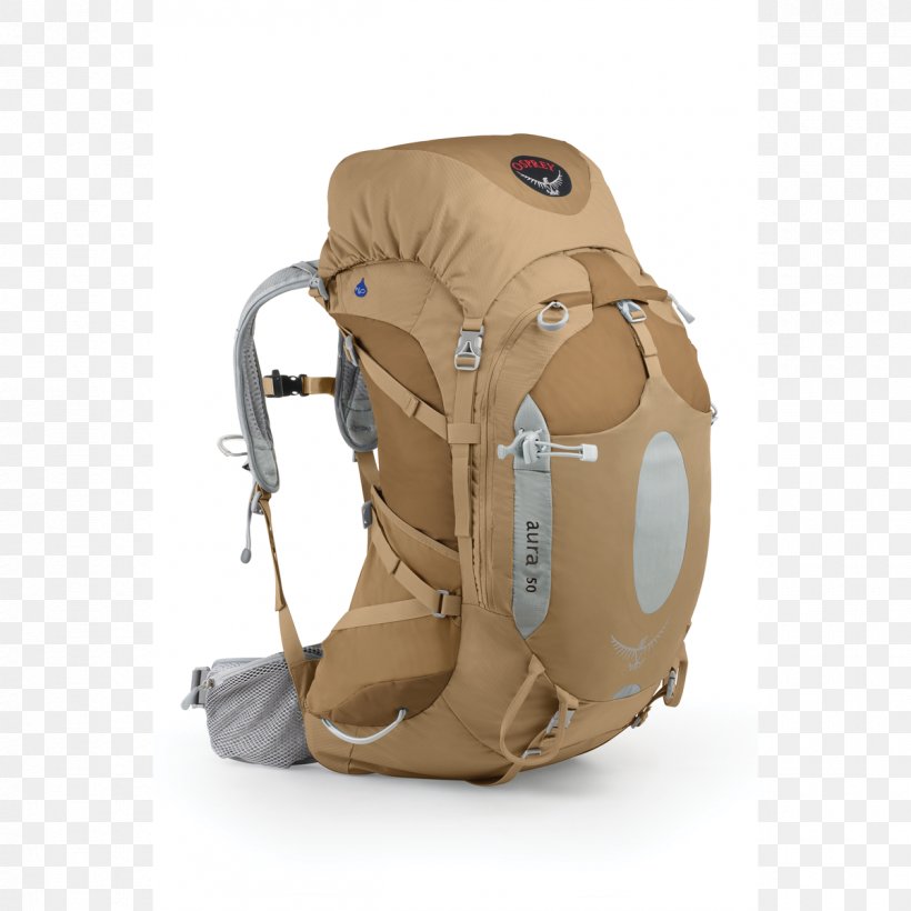 Backpack Osprey Atmos AG 65 Osprey Aura AG 65 Hiking, PNG, 1200x1200px, Backpack, Bag, Beige, Camping, Comfort Download Free
