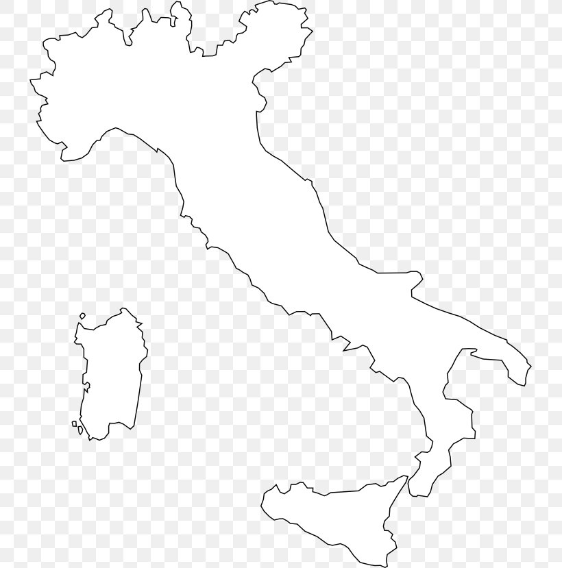 italy map black and white