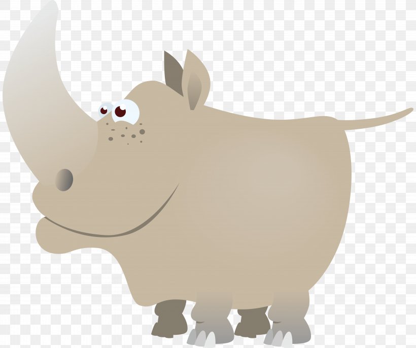 Rhinoceros Clip Art, PNG, 5469x4581px, Rhinoceros, Carnivoran, Cartoon, Cattle Like Mammal, Clip Art Download Free