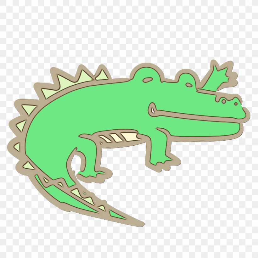 Crocodiles Green Cartoon, PNG, 1200x1200px, Watercolor, Cartoon, Crocodiles, Green, Paint Download Free