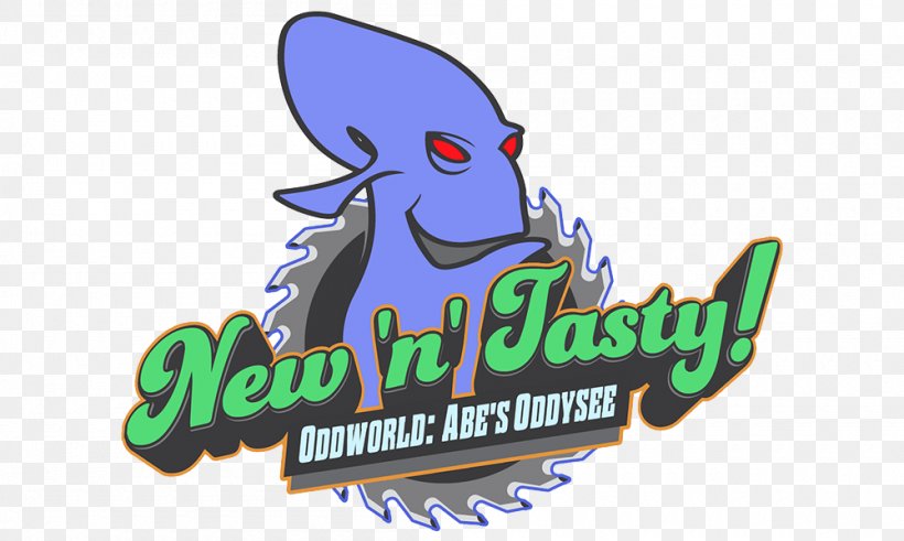 Oddworld: New 'n' Tasty! Oddworld: Abe's Oddysee Oddworld: Abe's Exoddus Oddworld: Munch's Oddysee Logo, PNG, 1000x600px, Logo, Abe, Artwork, Brand, Cartoon Download Free