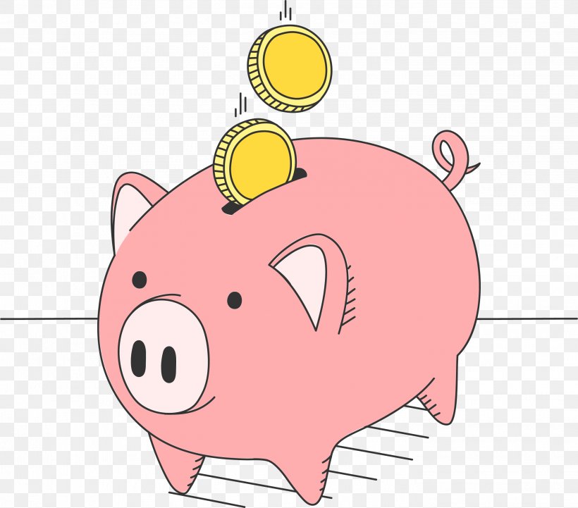 Piggy Bank Illustration, PNG, 2834x2493px, Pig, Bank, Cartoon, Designer, Livestock Download Free