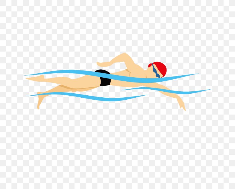 Swimming Euclidean Vector Illustration, PNG, 660x660px, Swimming, Blue, Freestyle Swimming, Open Water Swimming, Orange Download Free