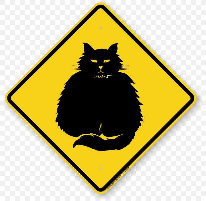 Traffic Sign Road Warning Sign, PNG, 800x800px, Traffic Sign, Black Cat, Carnivoran, Cat, Cat Like Mammal Download Free