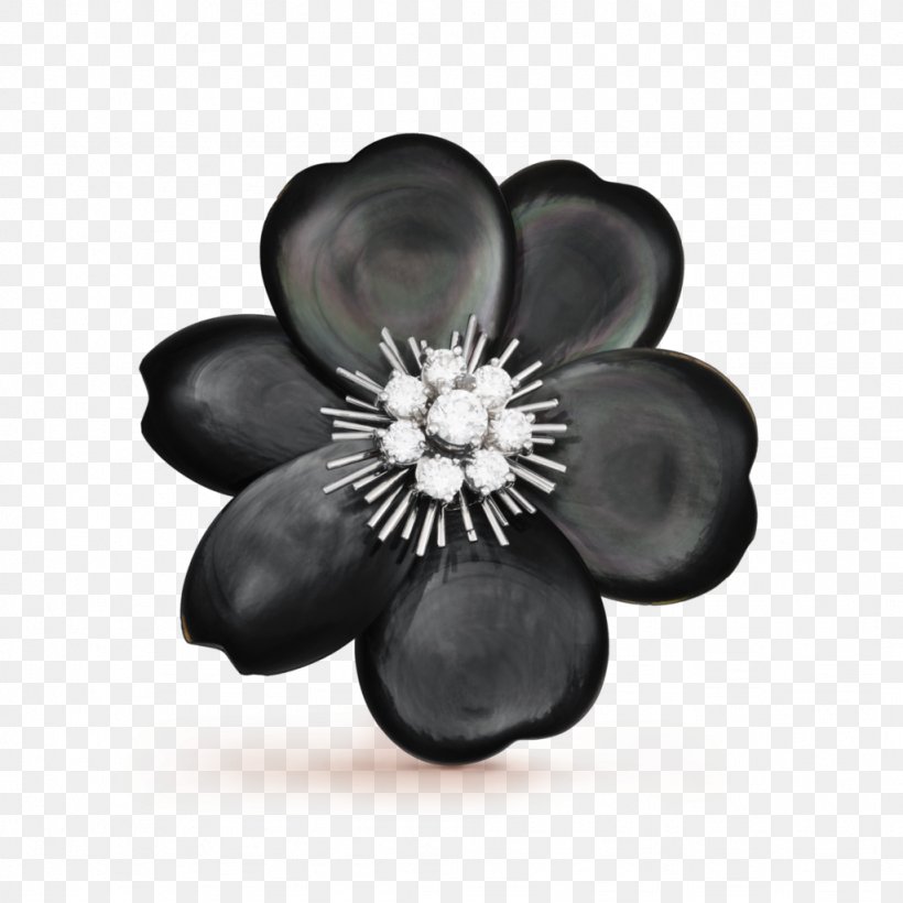 Jewellery Van Cleef & Arpels Art Paris Petal, PNG, 1024x1024px, Jewellery, Art, Black, Black And White, Brand Download Free