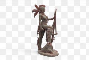 Woman Warrior - Miniature Figure The Woman Warrior Toy Soldier Bronze Sculpture Resin PNG