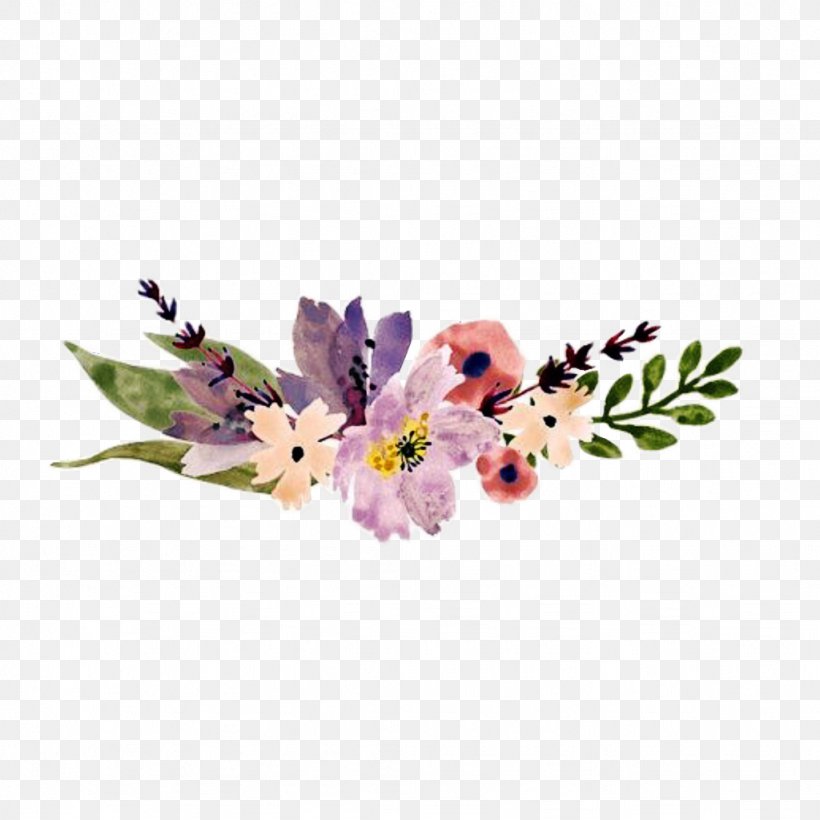 Watercolor Painting: Flowers Floral Design Flower Bouquet Wreath, PNG, 1024x1024px, Flower, Blossom, Bouquet, Branch, Cut Flowers Download Free