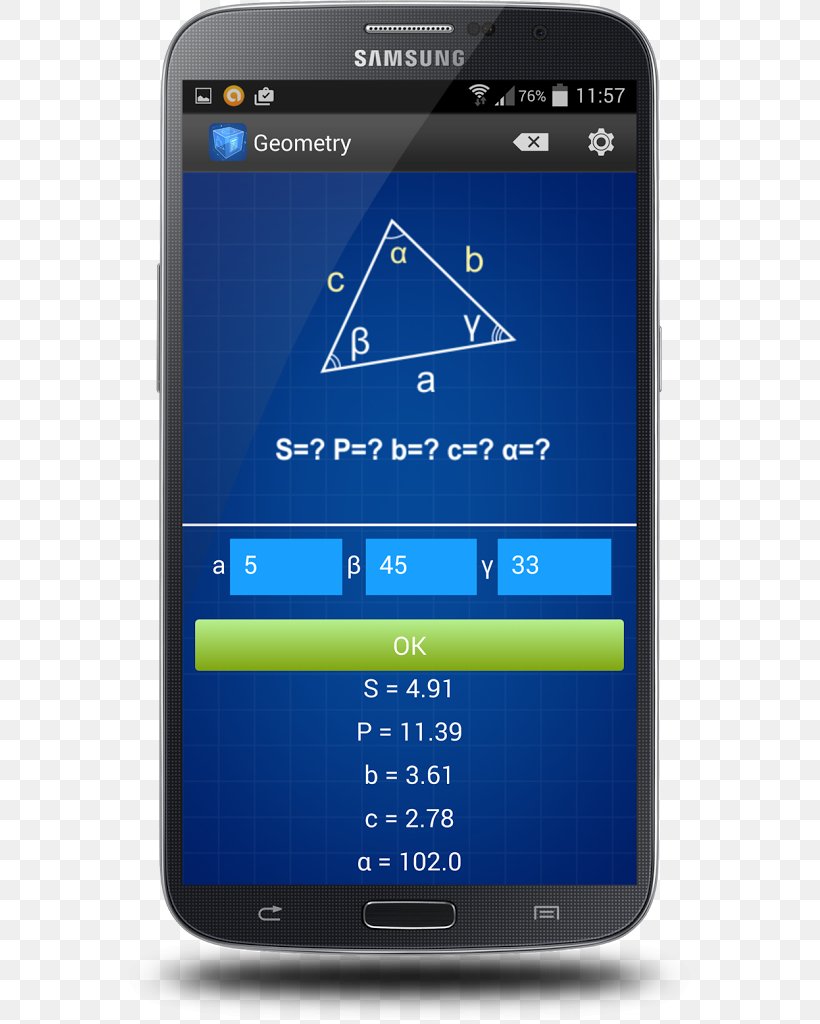 Feature Phone Geometry Parallelogram Calculator Smartphone, PNG, 575x1024px, Feature Phone, Android, Calculation, Calculator, Cellular Network Download Free