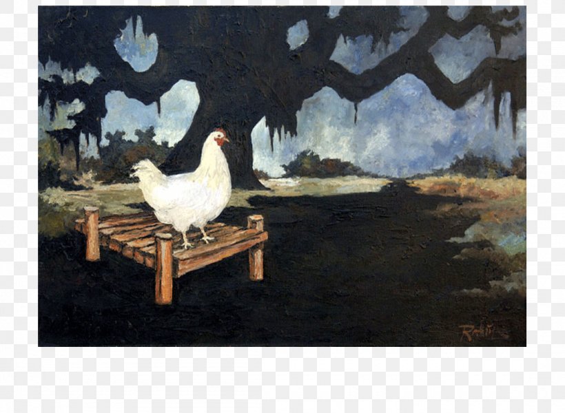 Oil Painting Rooster Chicken Cajuns, PNG, 1100x806px, Painting, Bird, Cajuns, Canvas, Chicken Download Free
