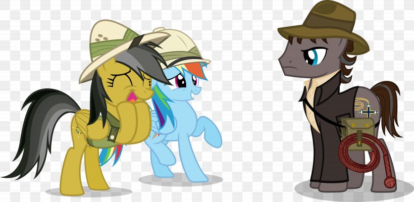 Pony Pinkie Pie Indiana Jones Rainbow Dash Rarity, PNG, 7365x3598px, Pony, Animal Figure, Cartoon, Character, Equestria Download Free