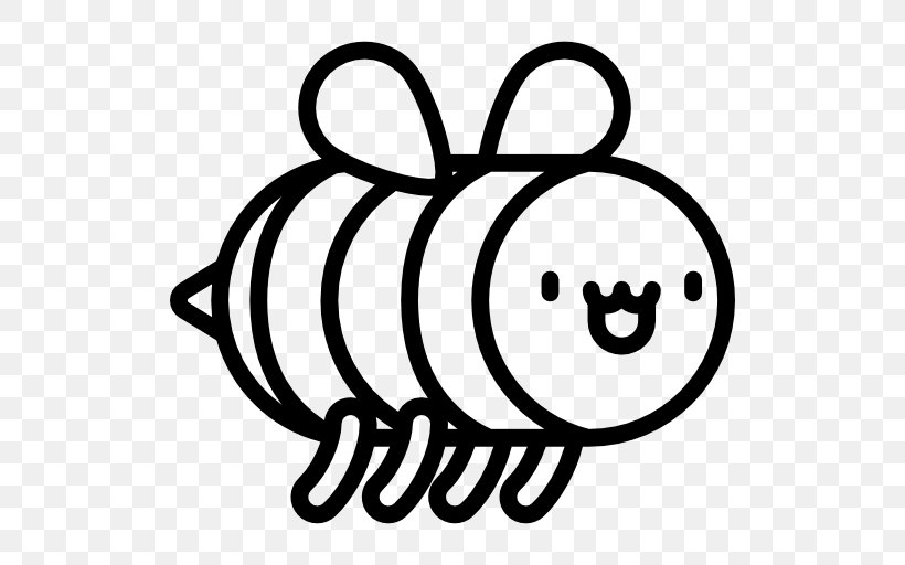 Bee Icon, PNG, 512x512px, Animal, Area, Black And White, Emotion, Facial Expression Download Free