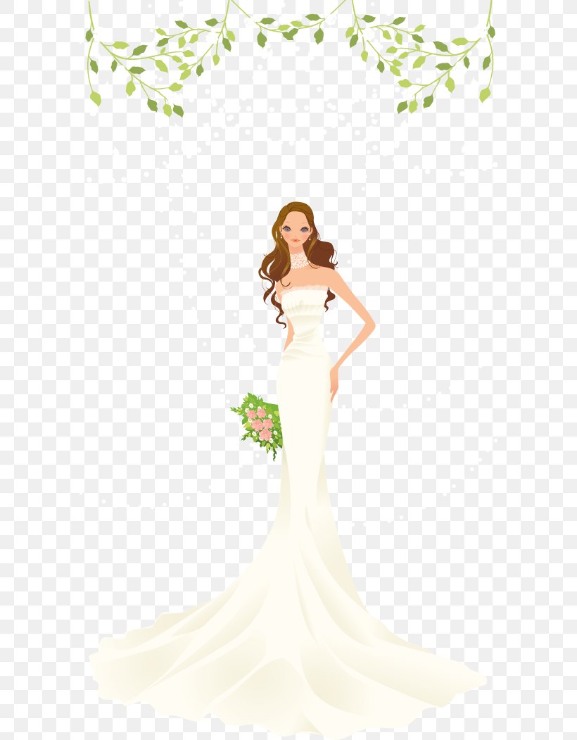 Bride Download Wedding Clip Art, PNG, 594x1051px, Watercolor, Cartoon, Flower, Frame, Heart Download Free