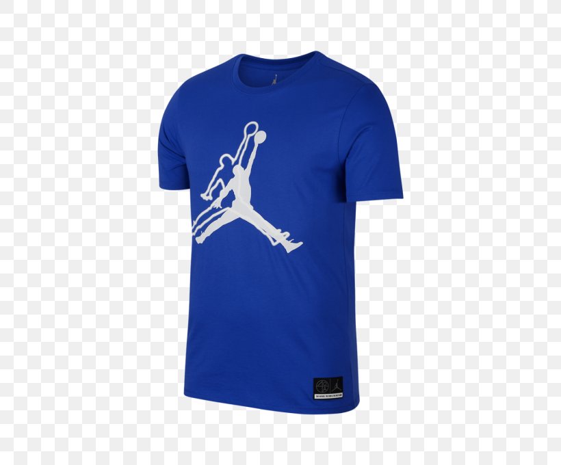 Jumpman T-shirt Air Jordan Nike Clothing, PNG, 680x680px, Jumpman, Active Shirt, Air Jordan, Blue, Brand Download Free