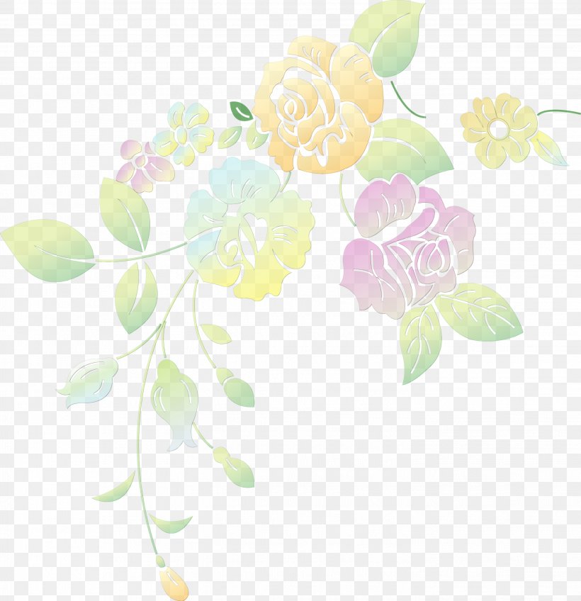 Floral Design, PNG, 2898x3000px, Watercolor, Floral Design, Flower, Leaf, Paint Download Free