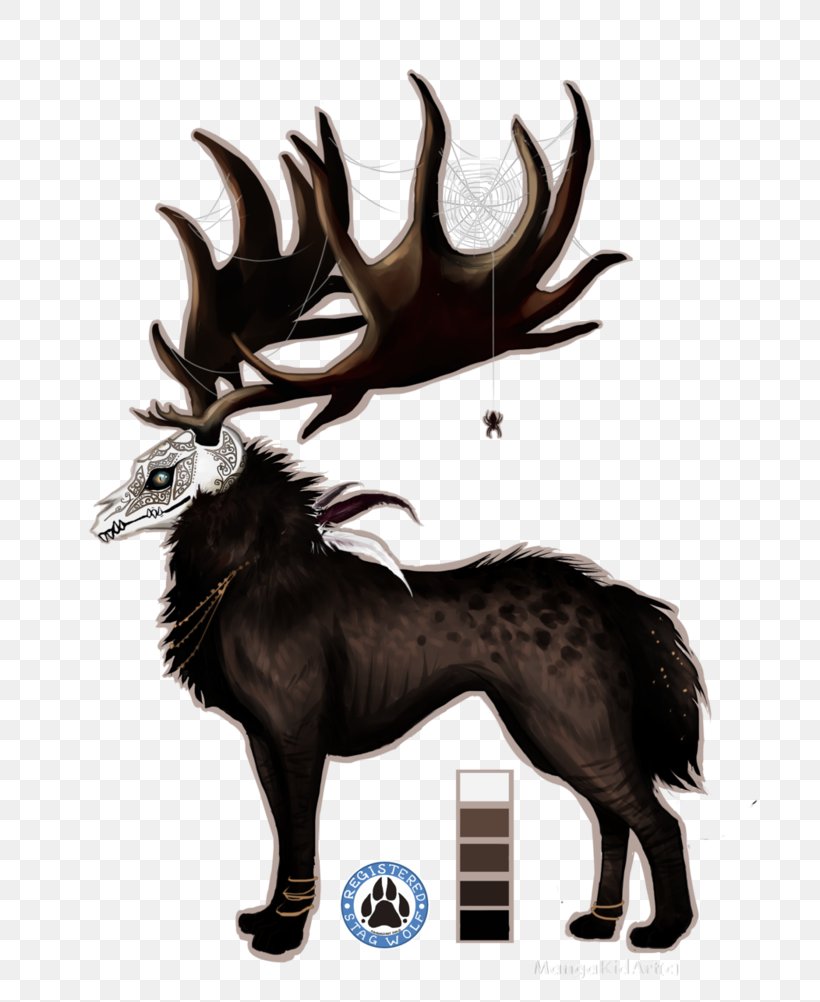 Reindeer Irish Elk Gray Wolf, PNG, 798x1002px, Reindeer, Antler, Art, Black And White, Cattle Download Free