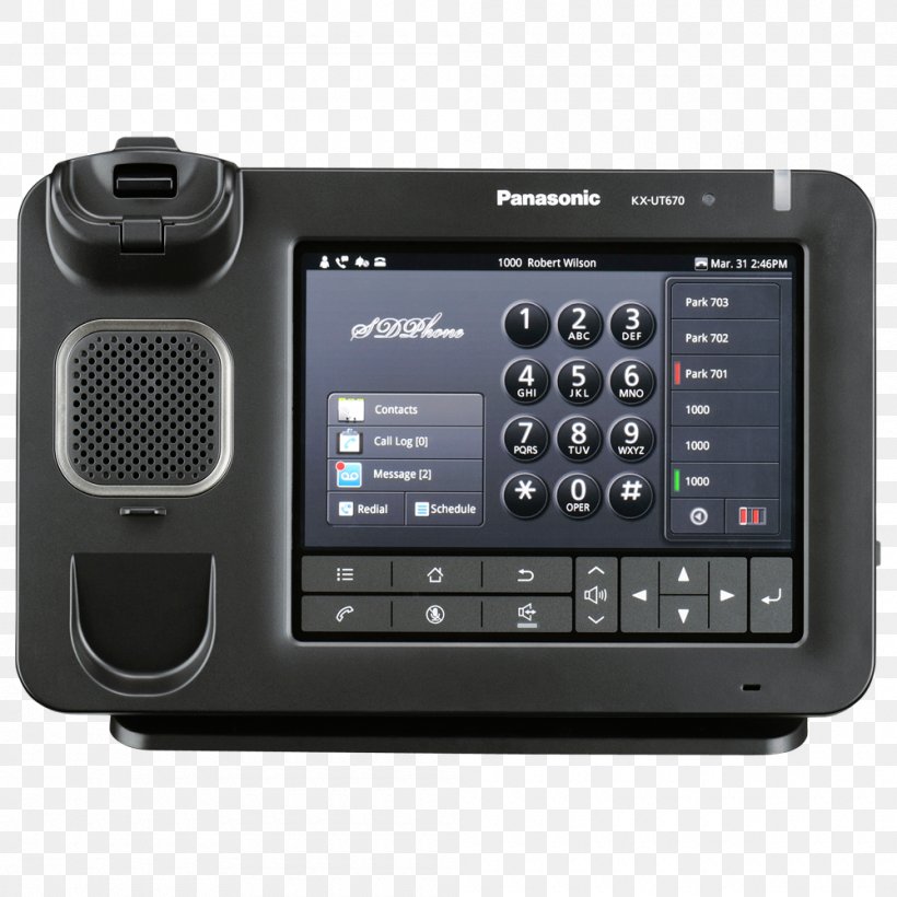 VoIP Phone Panasonic Executive KX-UT670 Business Telephone System, PNG, 1000x1000px, Voip Phone, Audio Receiver, Business Telephone System, Display Device, Electronic Device Download Free