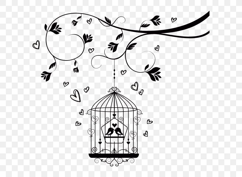 Wall Decal Photography Sticker, PNG, 600x600px, Wall Decal, Area, Art, Birdcage, Black Download Free