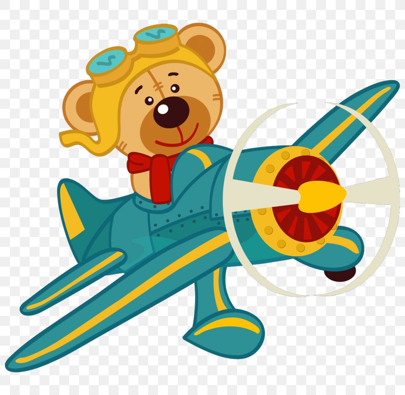 Airplane Bear Child Clip Art, PNG, 800x800px, Airplane, Art, Baby Shower, Bear, Boy Download Free
