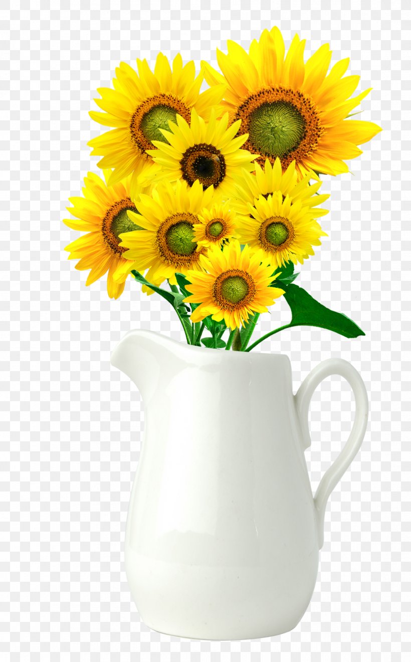 Common Sunflower Vase, PNG, 1097x1766px, Flower, Artificial Flower, Coffee Cup, Color, Common Sunflower Download Free