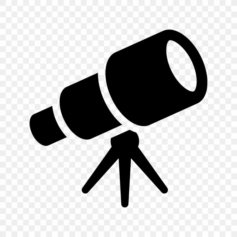 Telescope Clip Art, PNG, 1000x1000px, Telescope, Astronomy, Black And White, Logo, Magnification Download Free