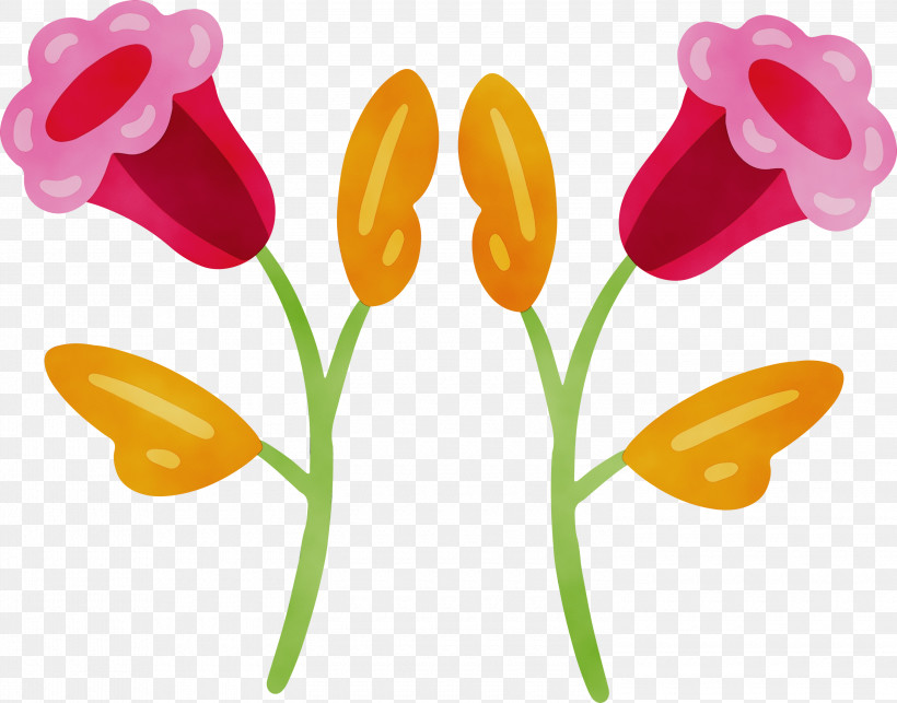 Tulip, PNG, 3000x2354px, Mexico Elements, Paint, Tulip, Watercolor, Wet Ink Download Free