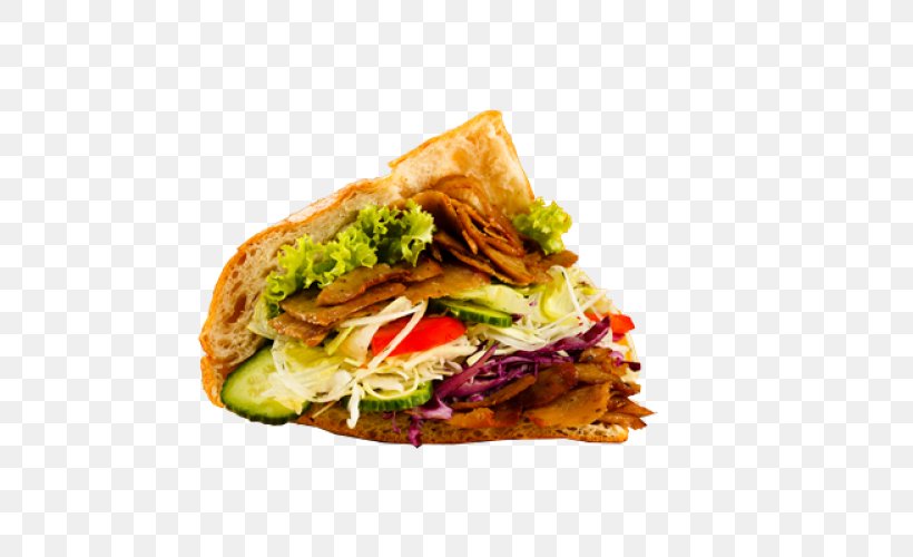 Doner Kebab Turkish Cuisine Take-out Wrap, PNG, 500x500px, Doner Kebab, American Food, Bread, Chicken As Food, Cuisine Download Free