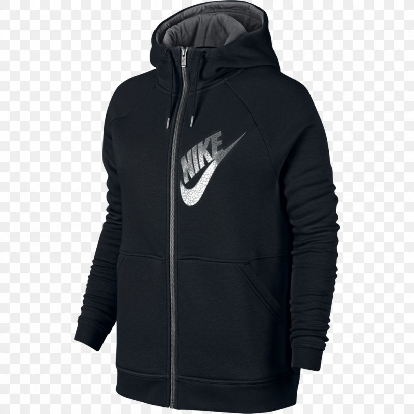 Hoodie Jacket Nike Clothing Polar Fleece, PNG, 1000x1000px, Hoodie, Adidas, Black, Clothing, Coat Download Free