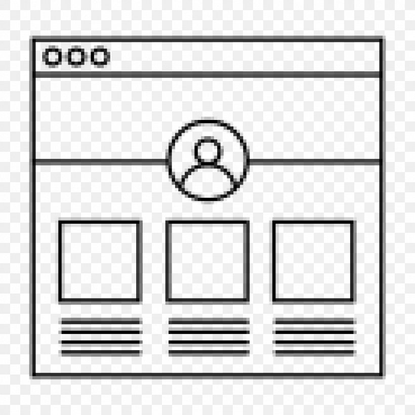 Website Wireframe User Interface Design User Experience Design, PNG, 1024x1024px, Website Wireframe, Advertising, Area, Black, Black And White Download Free