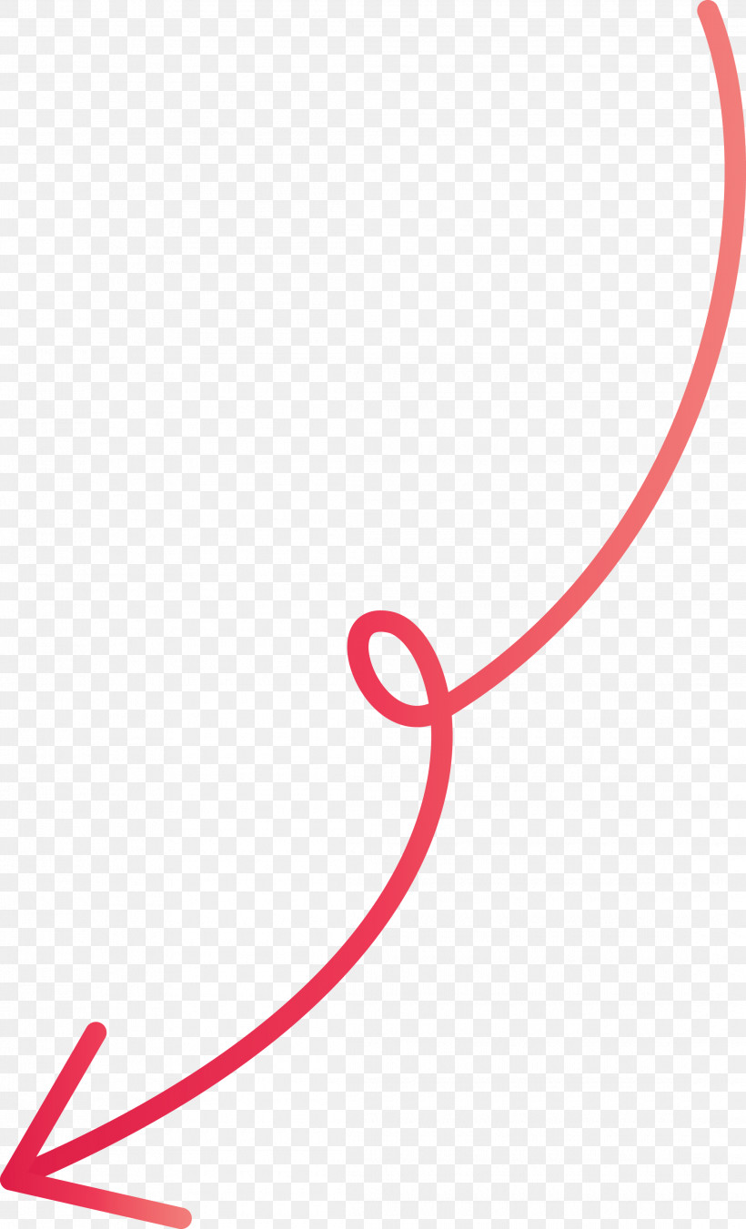 Curved Arrow, PNG, 2215x3651px, Curved Arrow, Line, Pink Download Free