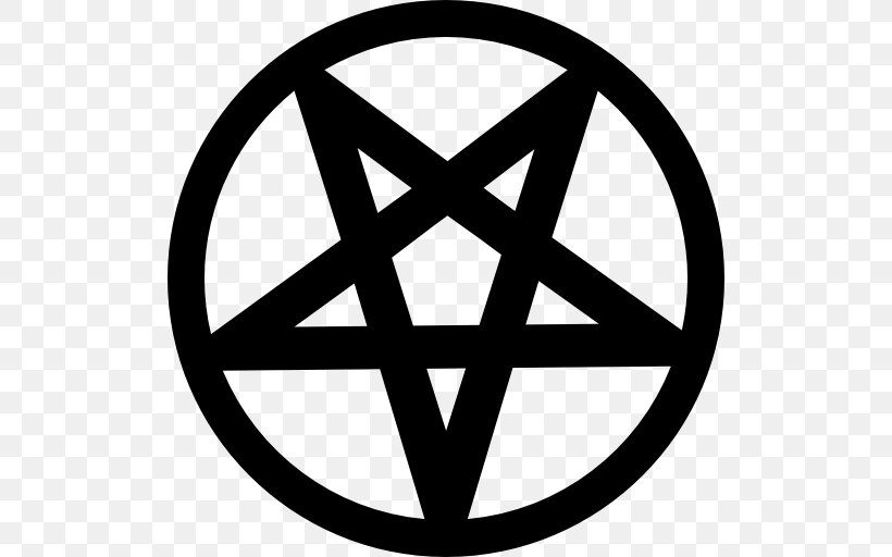 Church Of Satan Pentagram Satanism Symbol, PNG, 512x512px, Church Of Satan, Area, Baphomet, Black And White, Brand Download Free