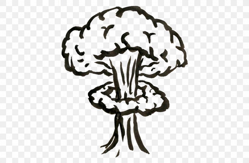 Cartoon Atomic Bomb Explosion Drawing