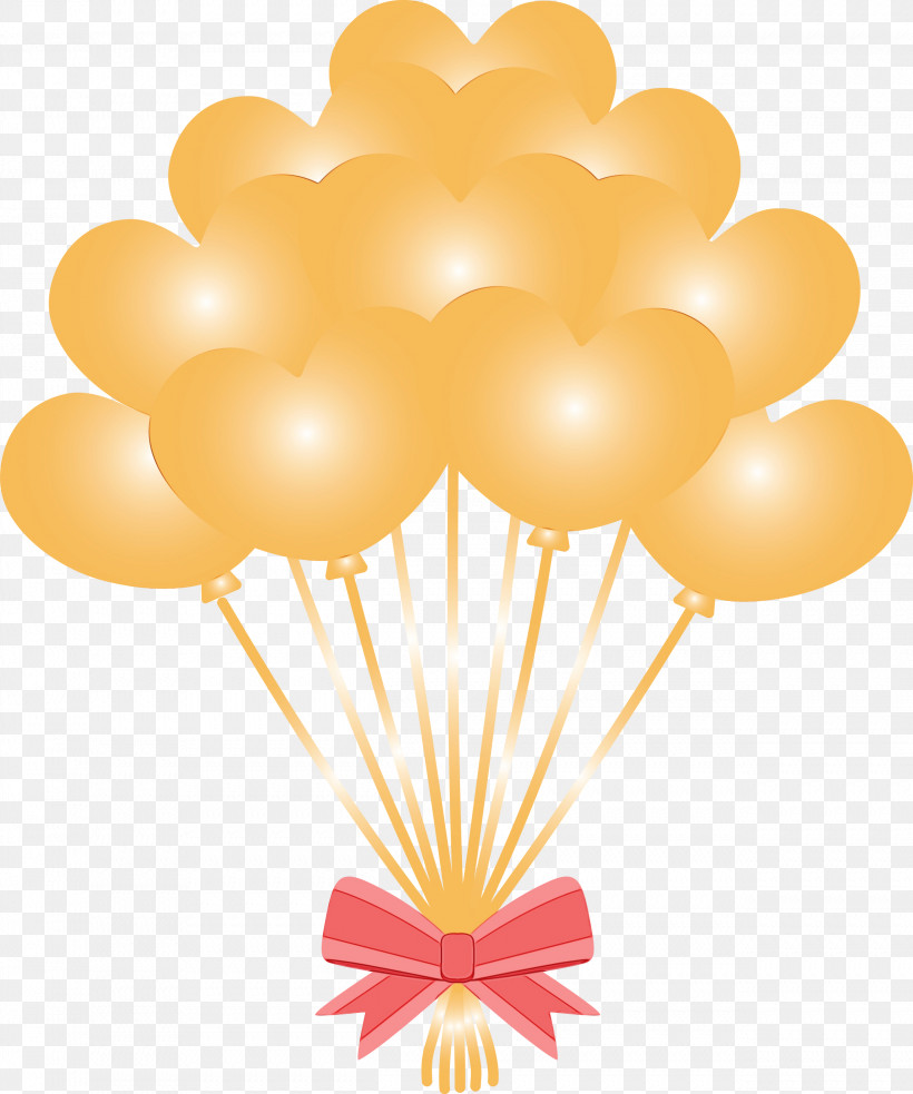 Balloon Party Supply Yellow, PNG, 2501x3000px, Balloon, Paint, Party Supply, Watercolor, Wet Ink Download Free