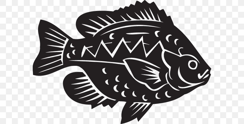 Bluegill Fish Sticker Clip Art, PNG, 600x420px, Bluegill, Bass, Black, Black And White, Crappies Download Free