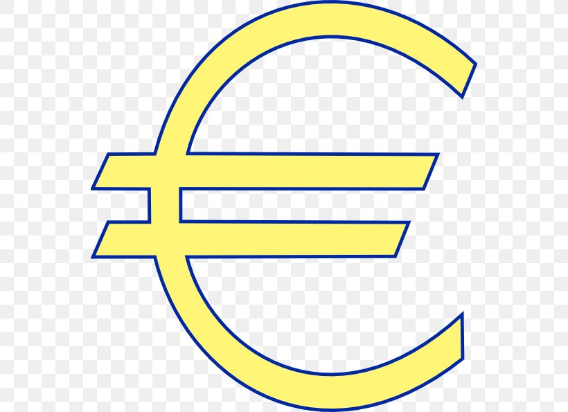Euro Sign Currency Symbol Clip Art, PNG, 558x595px, 1 Euro Coin, 20 Euro Note, 500 Euro Note, Euro Sign, Area Download Free