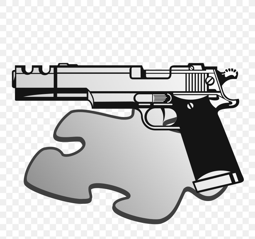 Beretta M9 Firearm Pistol Handgun Clip Art, PNG, 768x768px, Beretta M9, Air Gun, Beretta, Black And White, Clip Download Free