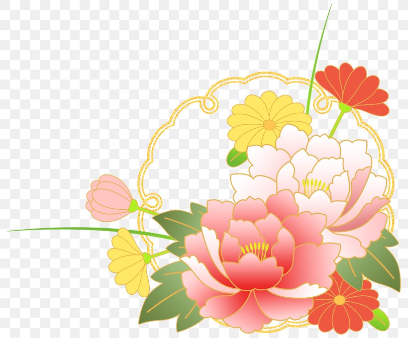 Floral Design Illustration Flower Bouquet New Year Card, PNG, 800x680px, Floral Design, Art, Bon Festival, Cut Flowers, Dahlia Download Free