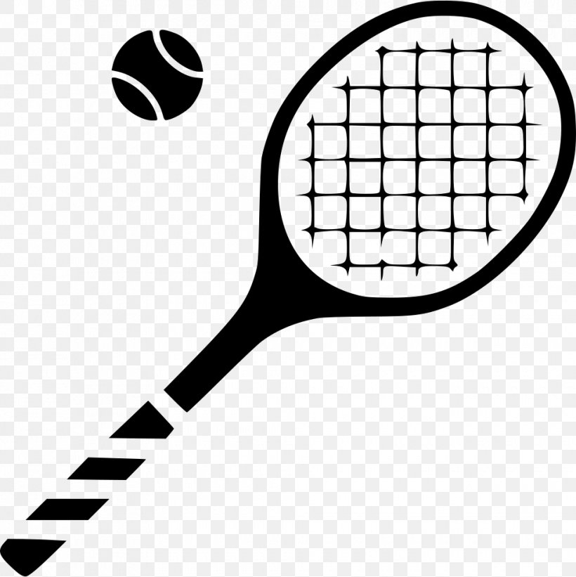 Strings Racket Tennis Ball Rakieta Tenisowa, PNG, 980x982px, Strings, Badmintonracket, Ball, Ball Game, Black And White Download Free