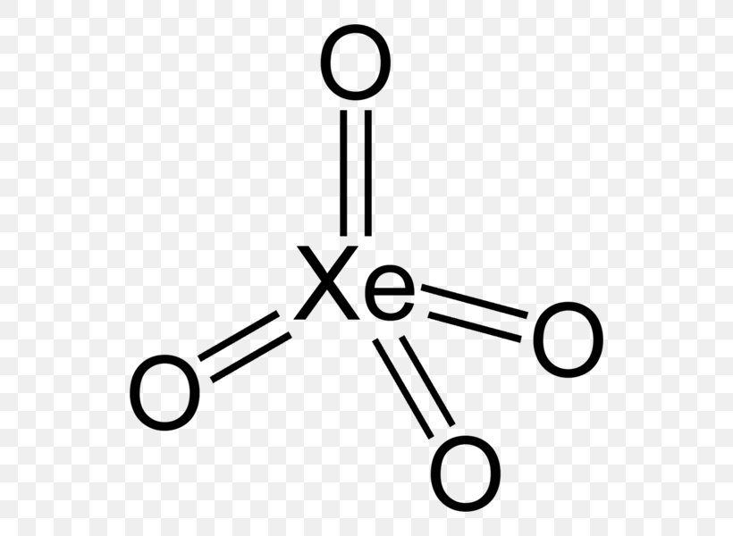 Xenon Tetroxide Lewis Structure Molecular Geometry Xenon Trioxide Perxenate, PNG, 584x600px, Xenon Tetroxide, Area, Black And White, Body Jewelry, Chemical Bond Download Free