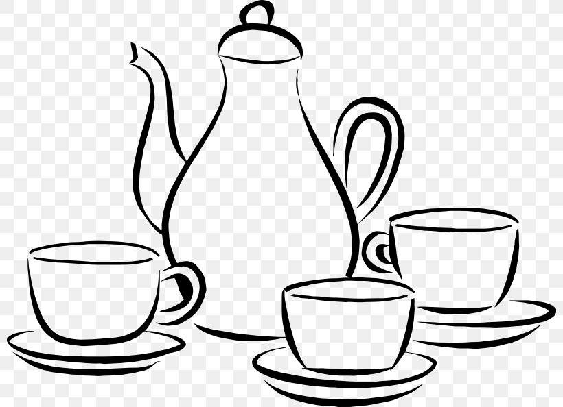 Coffee Cup Cafe Clip Art, PNG, 800x594px, Coffee, Artwork, Black And White, Bowl, Cafe Download Free