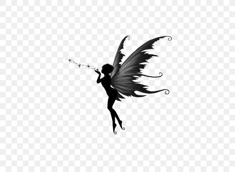 Lower-back Tattoo Fairy, PNG, 600x600px, Tattoo, Angel, Art, Black And White, Black Fairy Download Free