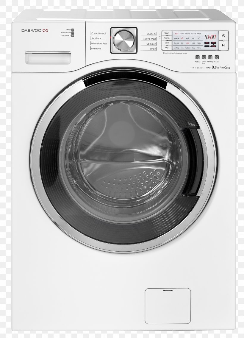 Clothes Dryer Home Appliance Washing Machines Combo Washer Dryer Major Appliance, PNG, 2316x3208px, Clothes Dryer, Combo Washer Dryer, Daewoo Electronics, Hardware, Home Appliance Download Free