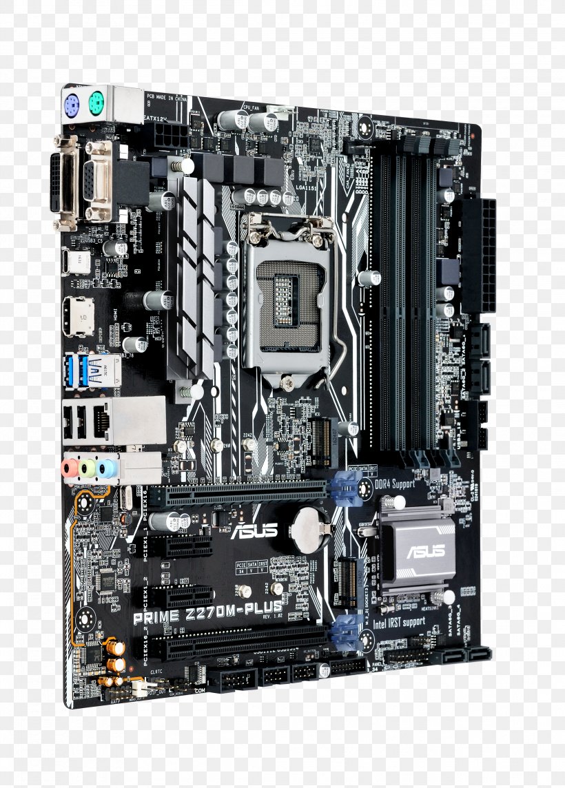 Intel Kaby Lake LGA 1151 MicroATX ASUS PRIME Z270M-PLUS, PNG, 2292x3198px, Intel, Asus, Asus Prime Z270mplus, Atx, Computer Download Free