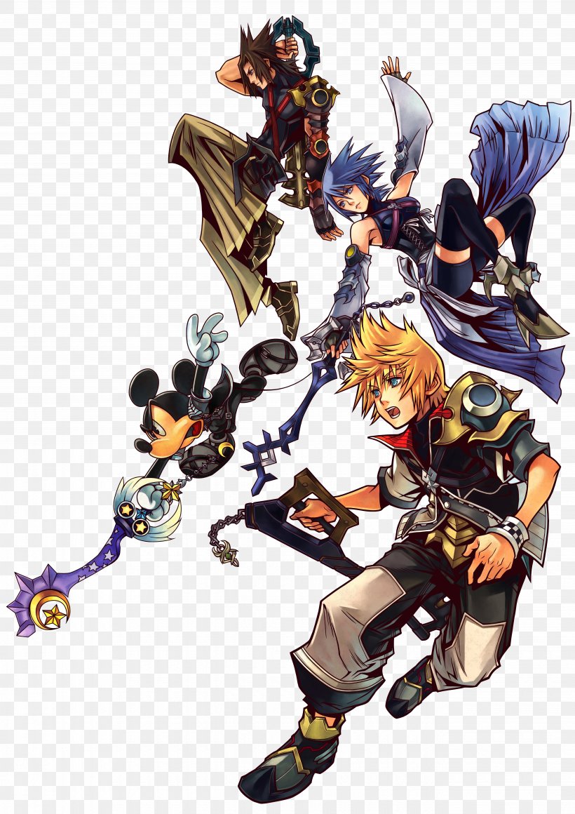 Kingdom Hearts Birth By Sleep Kingdom Hearts III Kingdom Hearts HD 2.5 Remix, PNG, 5300x7500px, Watercolor, Cartoon, Flower, Frame, Heart Download Free